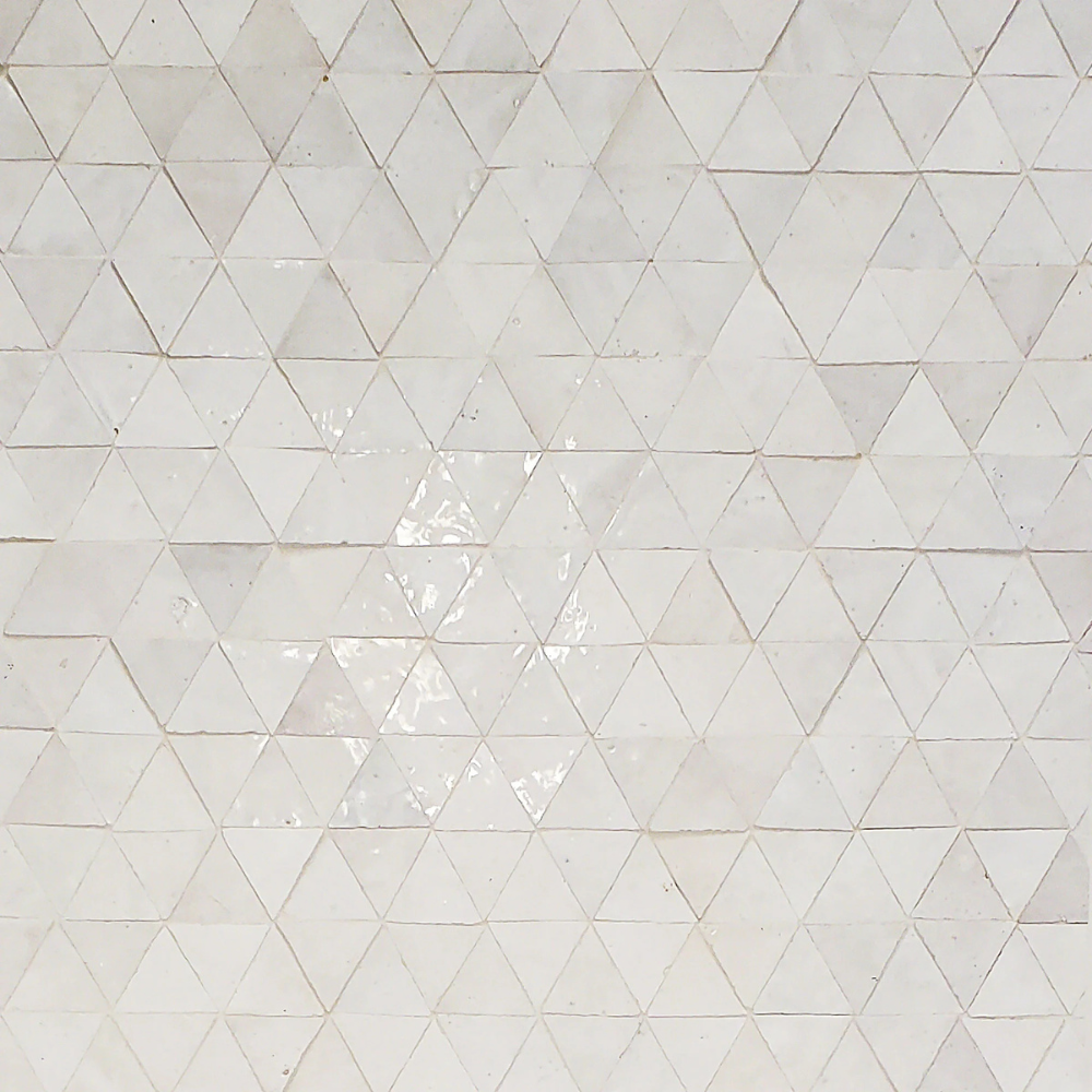 Zellige Classique Atlas White Triangle