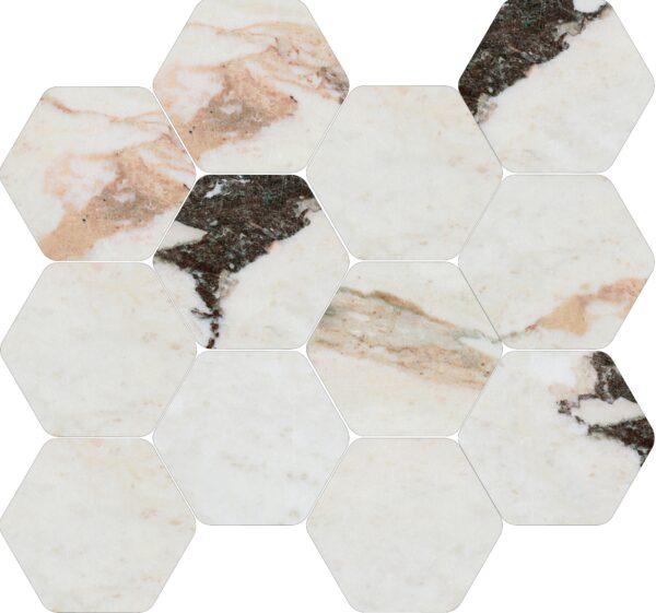 Kobe Calacatta Viola Hexagon Mosaic