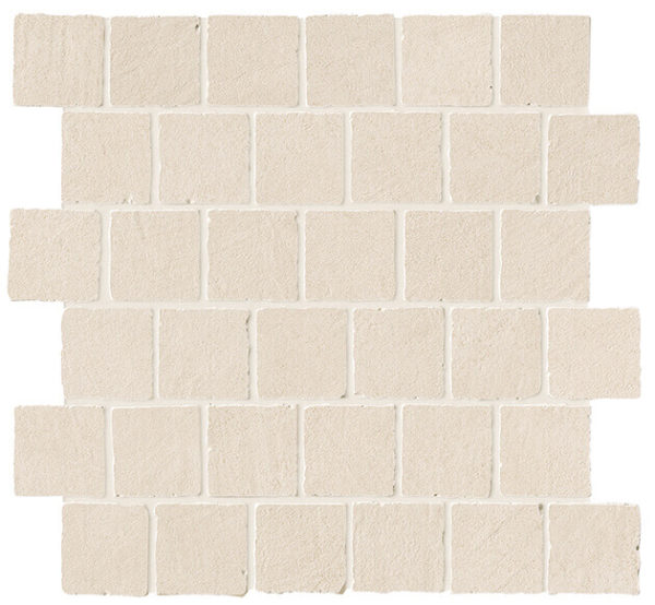 B-Natural Deco Kaolin Tumbled Mosaic