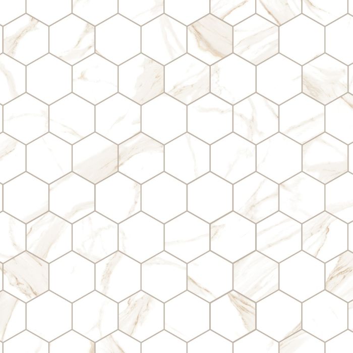 Artistry Statuario Beige Hexagon Mosaic
