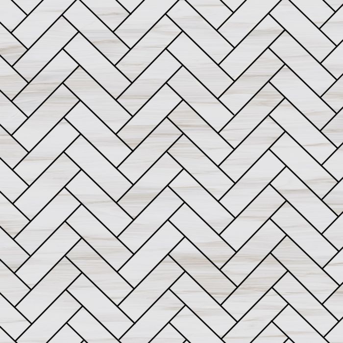 Artistry Venato Bianco Herringbone Mosaic