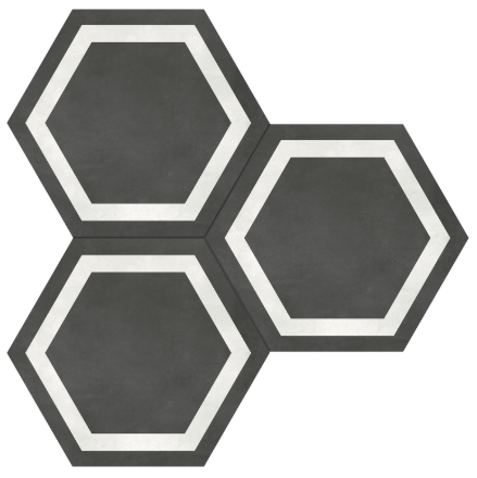 Form Graphite Porcelain Hexagon