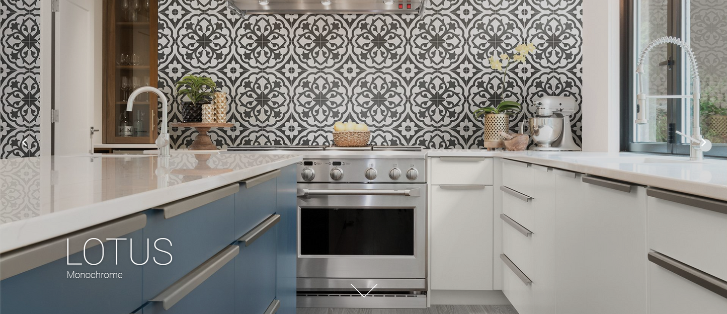 Form Pattern Monochrome Lotus Porcelain