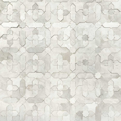 Zellige Classique Atlas White Starburst
