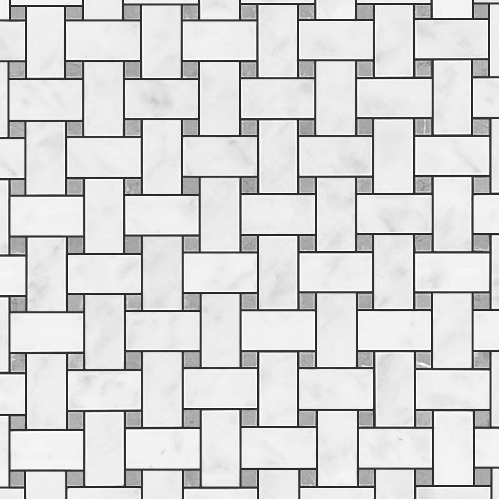 Artistry Carrara Pure Bianco Basketweave Mosaic