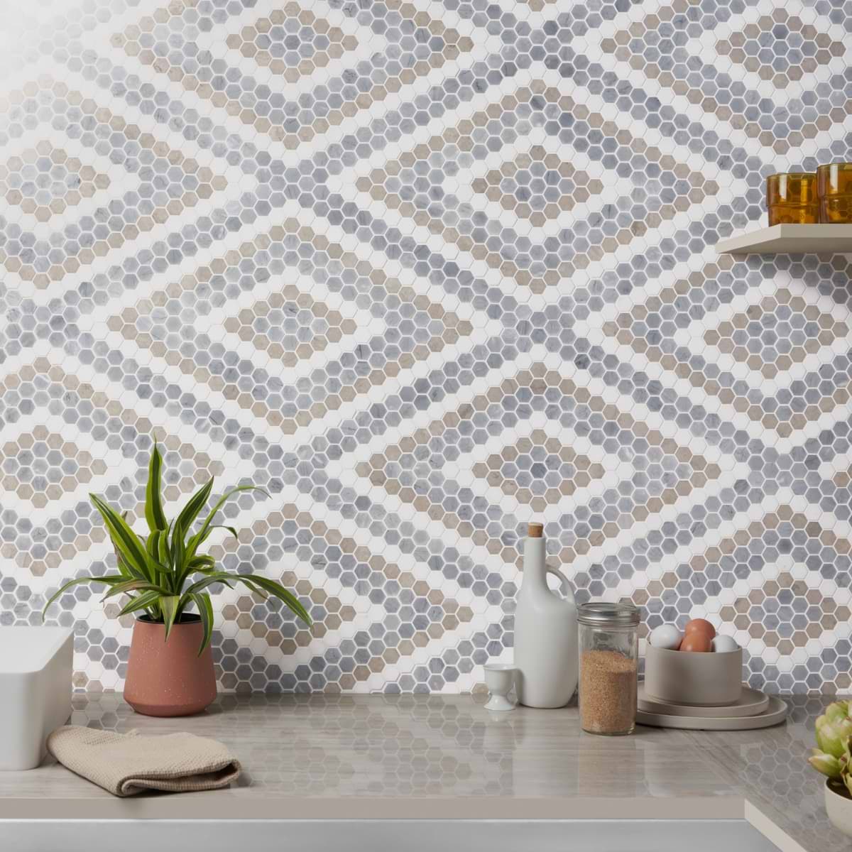 Helios Beige & Gray Diamond