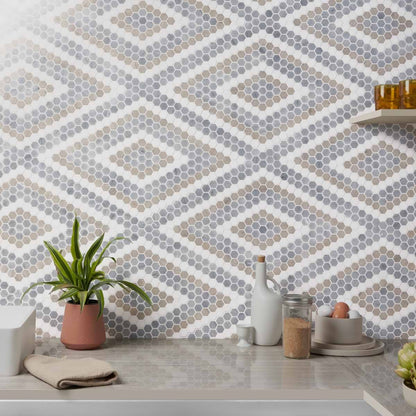 Helios Beige & Gray Diamond