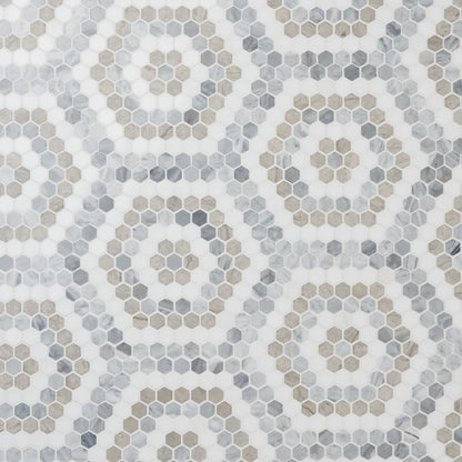 Helios Beige & Gray Honeycomb