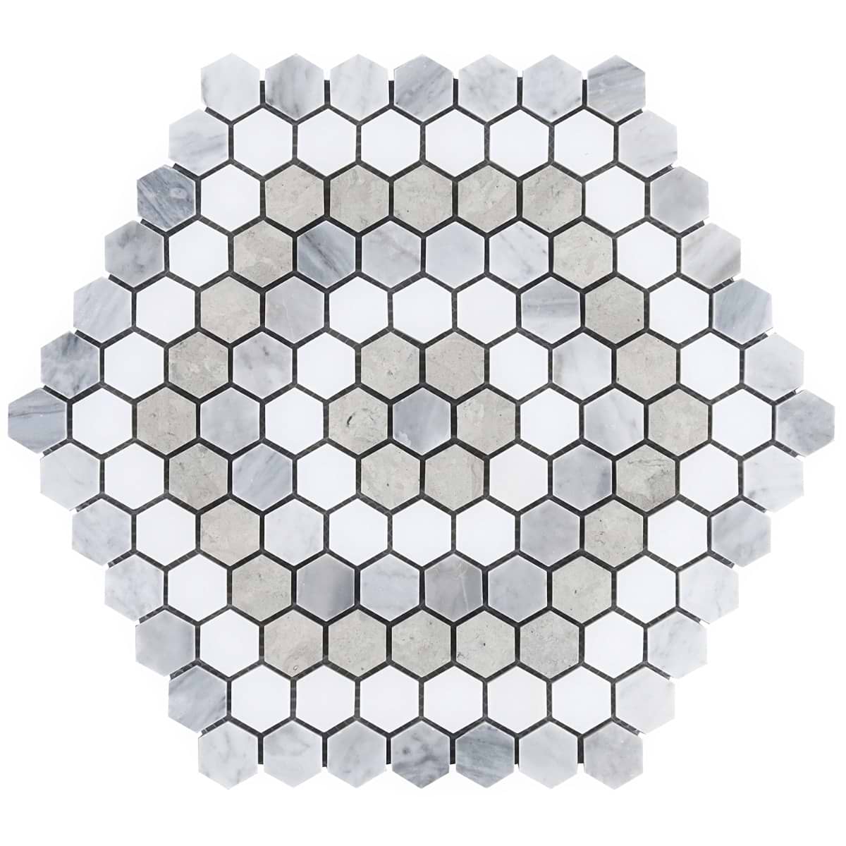 Helios Beige & Gray Honeycomb