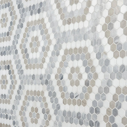 Helios Beige & Gray Honeycomb
