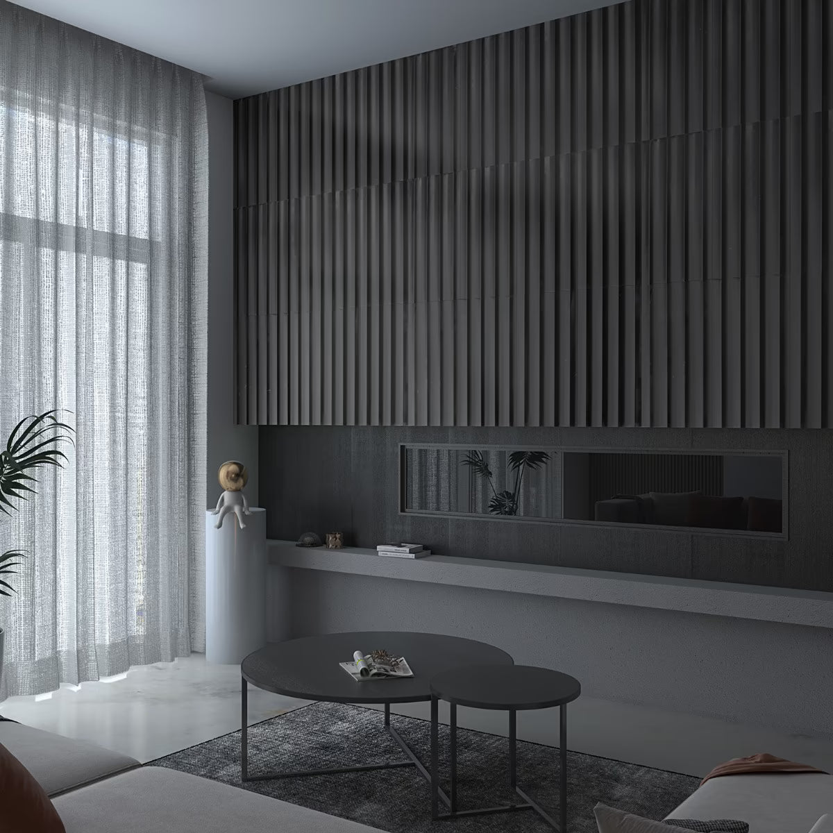 Carver Black Jade Fluted