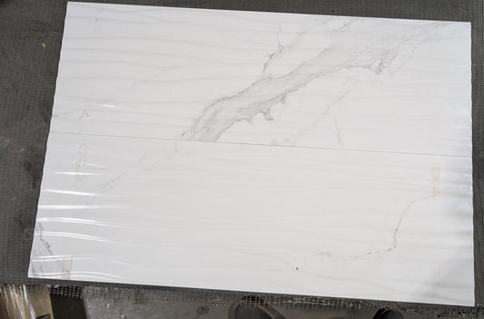 Statuario Gloss Wave 12X36