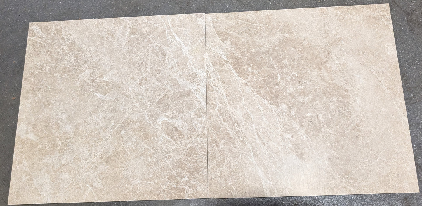 Light Emperador Honed 18X18