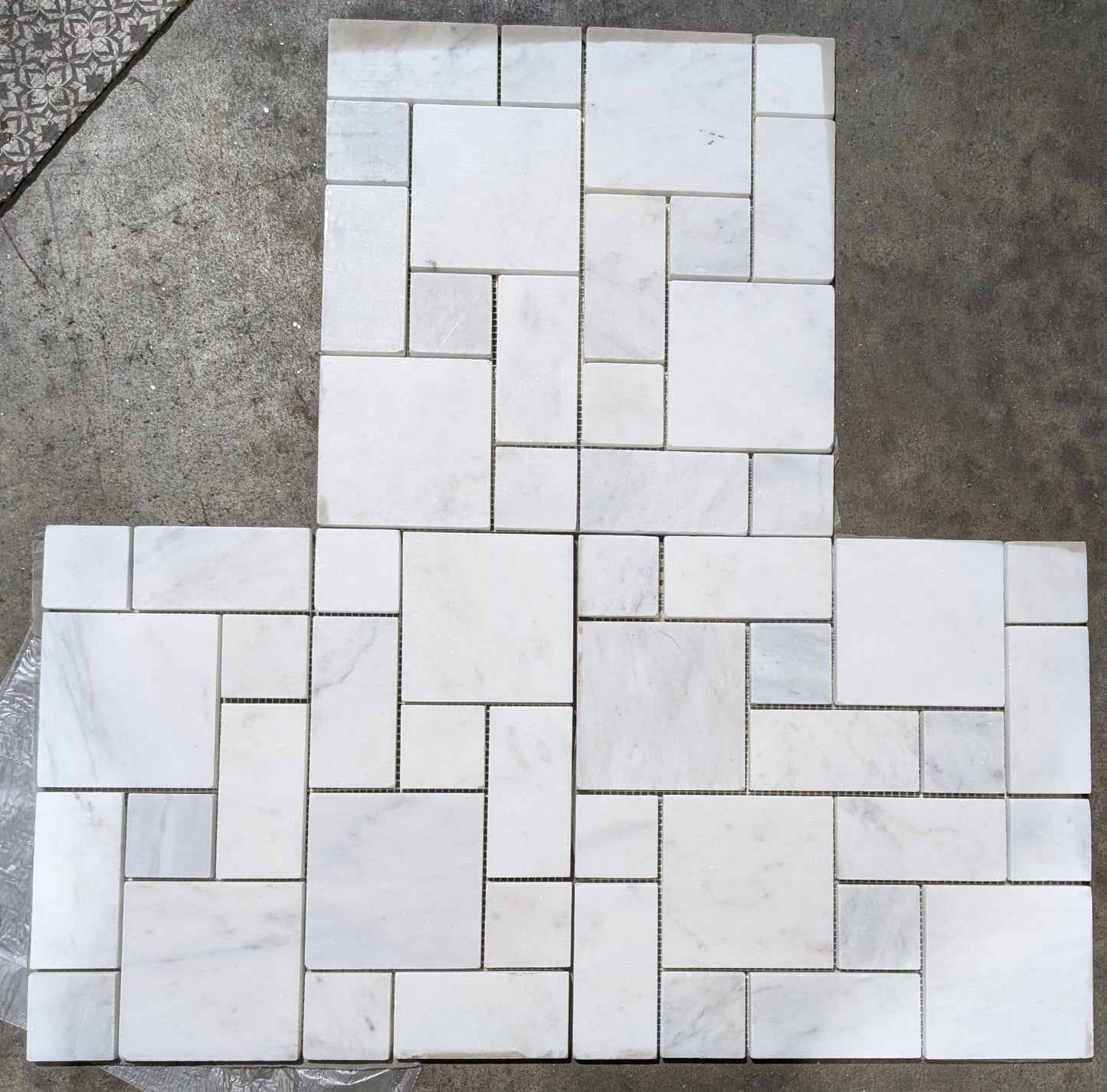 Mini Pattern White Marble Mosaic