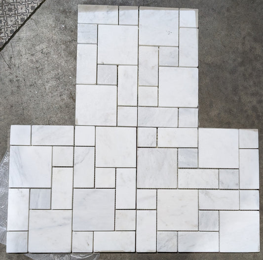 Mini Pattern White Marble Mosaic