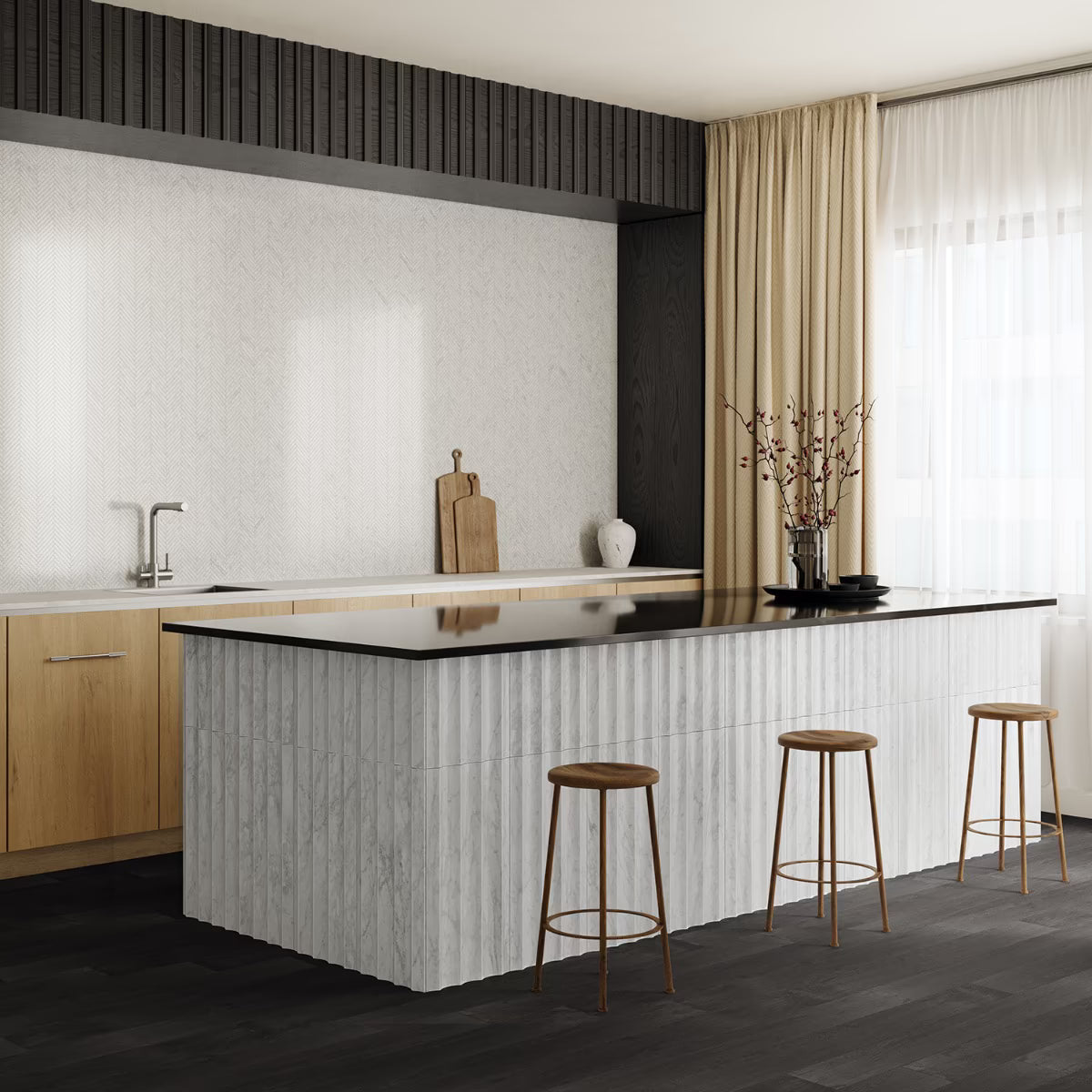 Carver Carrara Fluted