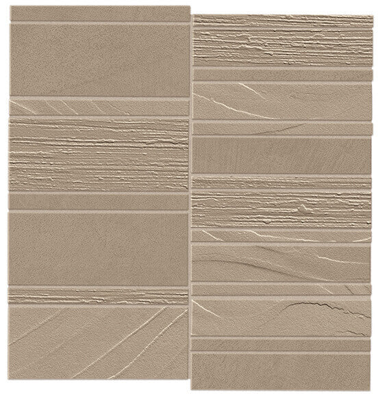 B-Natural Deco Ecru Trace Mixed Mosaic