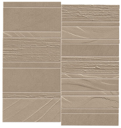 B-Natural Deco Ecru Trace Mixed Mosaic