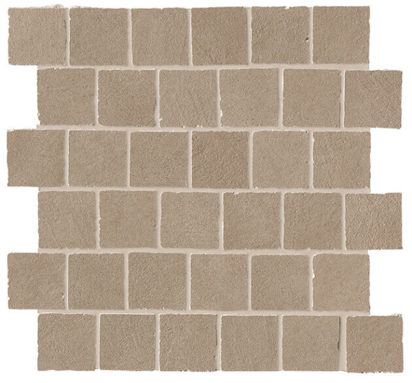 B-Natural Deco Ecru Tumbled Mosaic