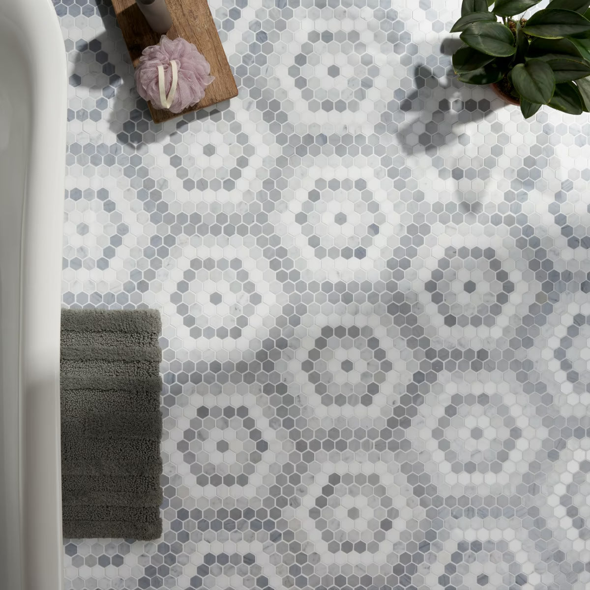 Helios Gray & White Honeycomb