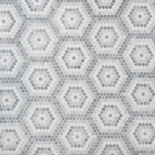 Helios Gray & White Honeycomb