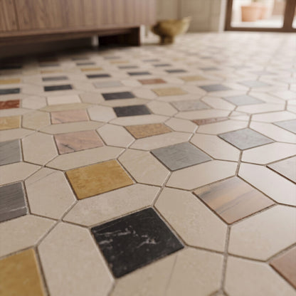 Muticolor Monarch Limestone Mosaic