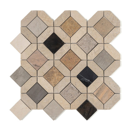 Muticolor Monarch Limestone Mosaic