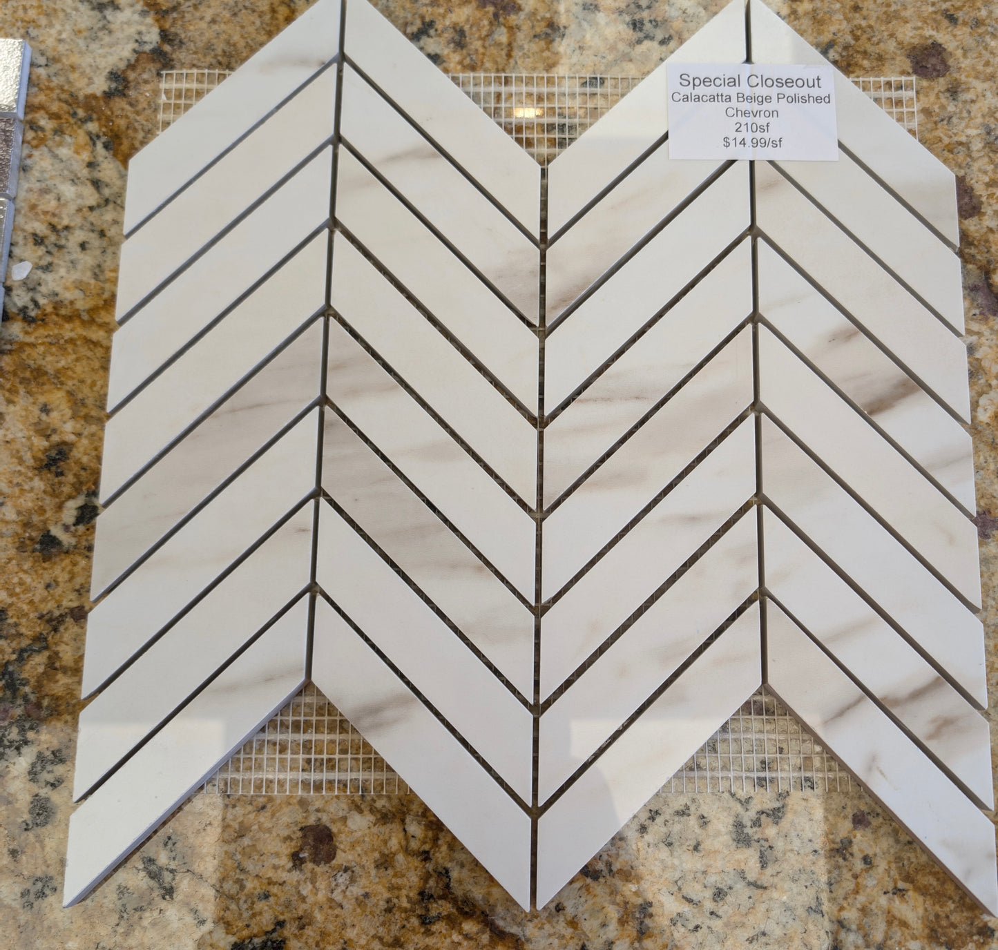 Calcatta Beige Chevron Closeout
