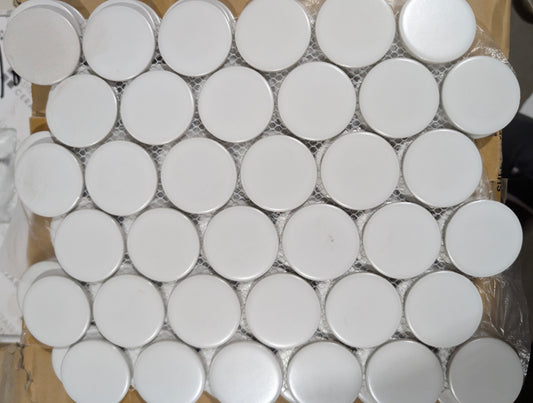 Gloss White Large Circle Mosaic