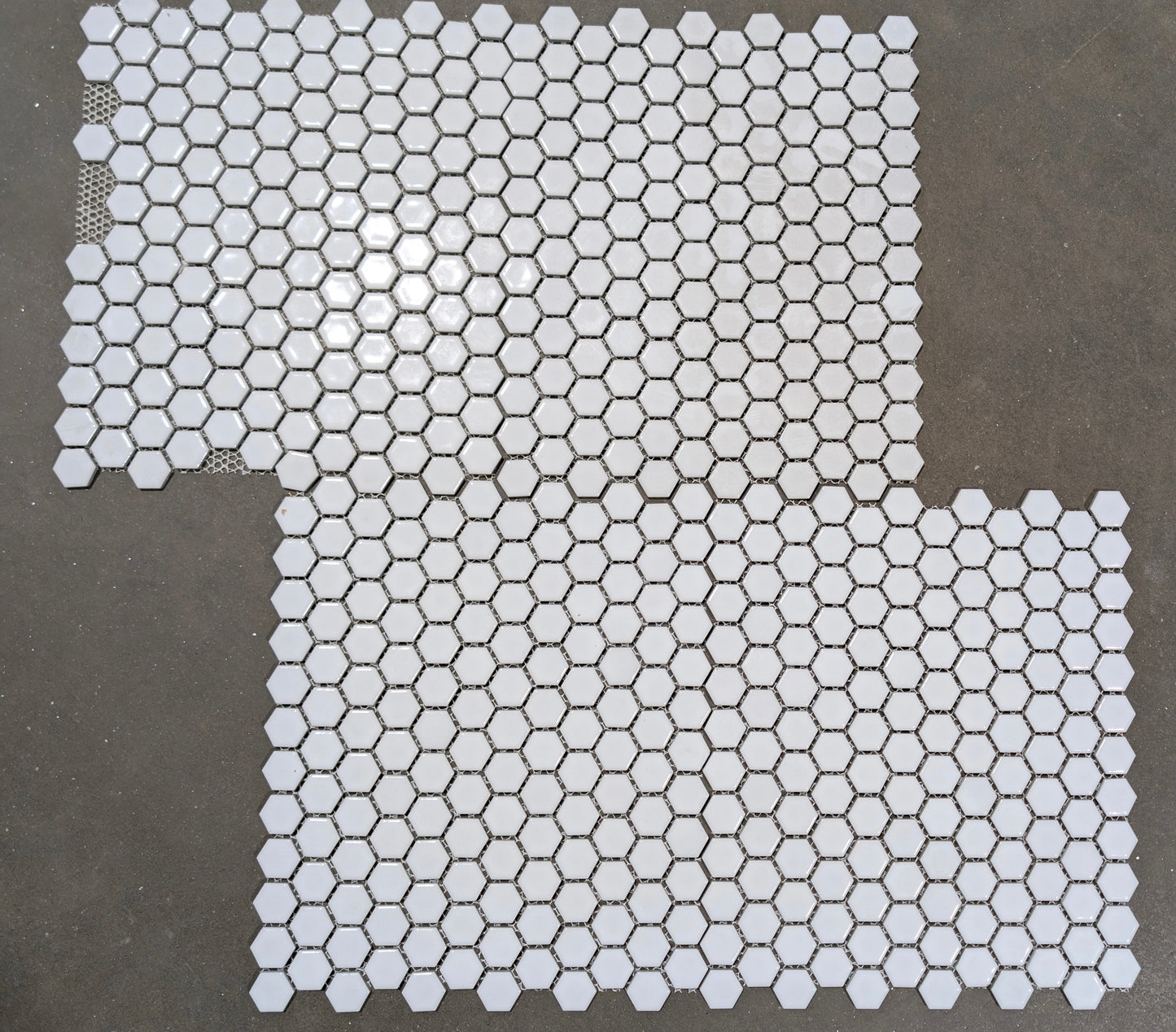 Shiny White 1in Hexagon