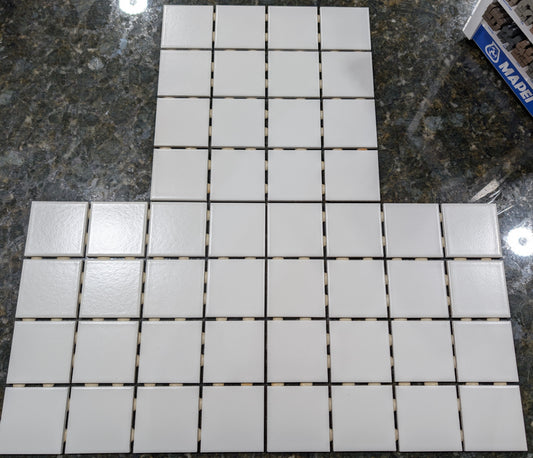 Satin White 3X3 Mosaic