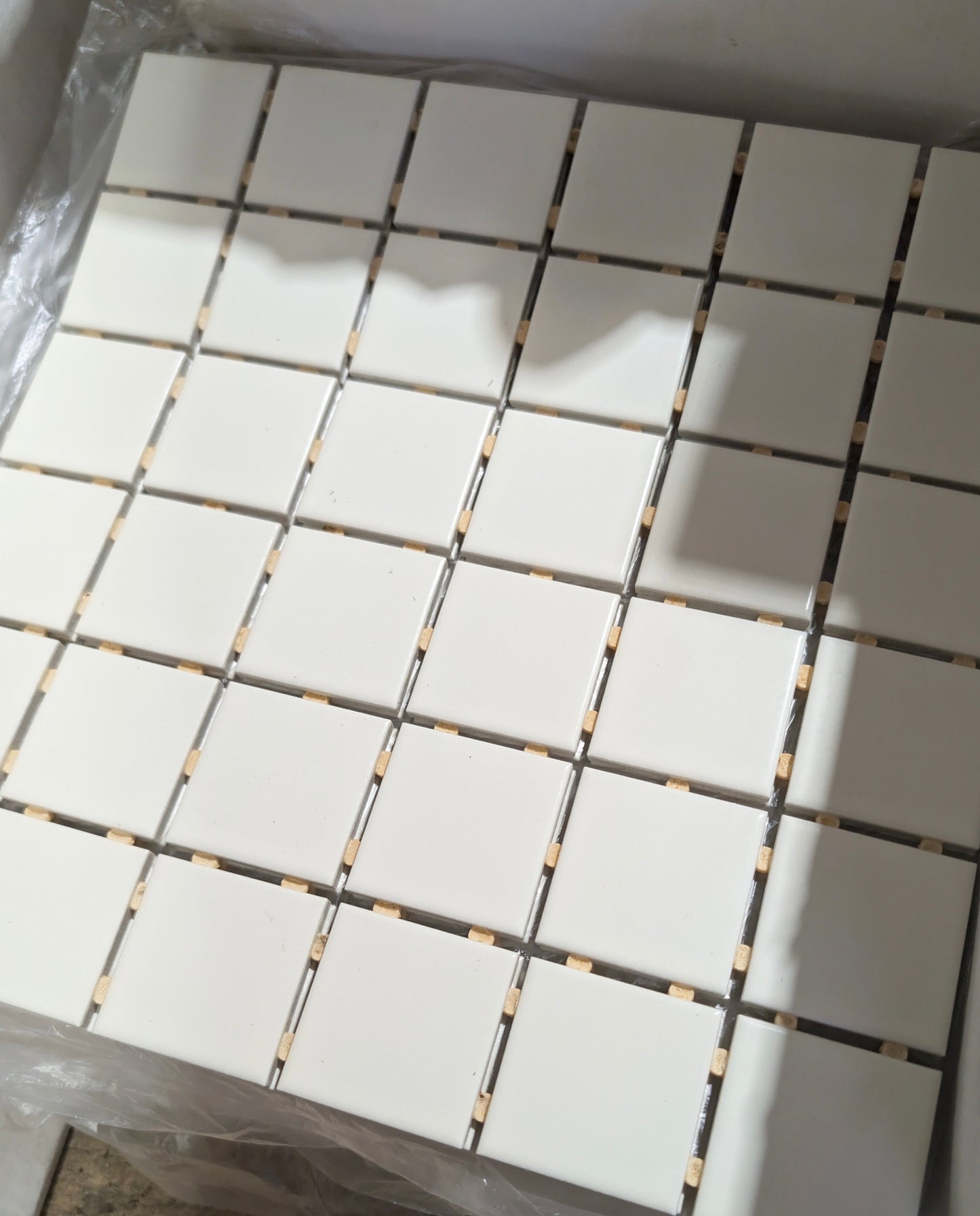 Gloss White 2X2 Mosaic