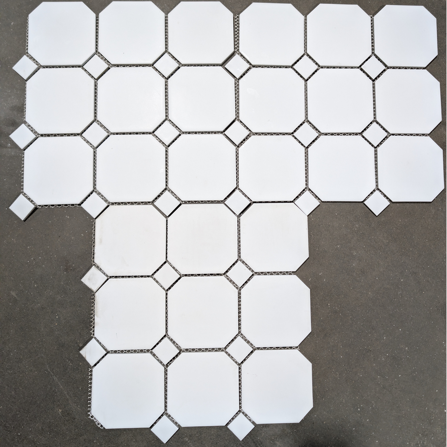 Matte White Octagon With Dot