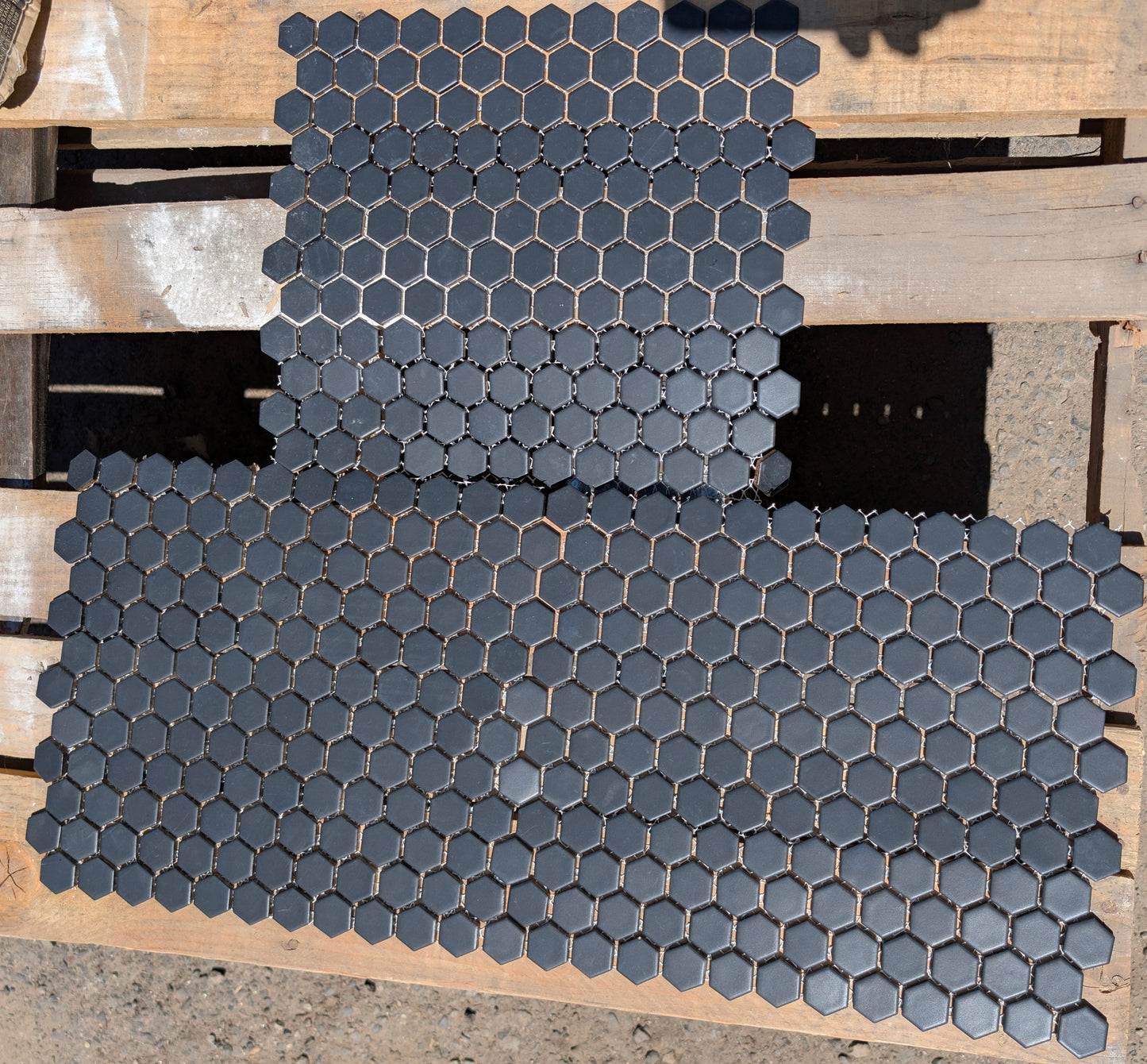 Matte Black Hexagon Mosaic