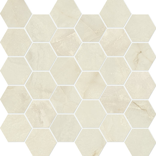 Alabastro Avorio Hexagon Mosaic
