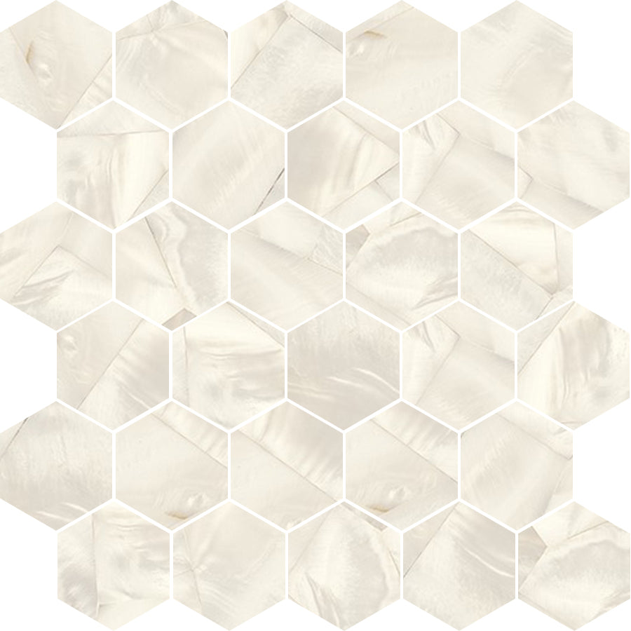 Alabastro Grigio Deco Hexagon Mosaic