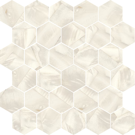 Alabastro Grigio Deco Hexagon Mosaic