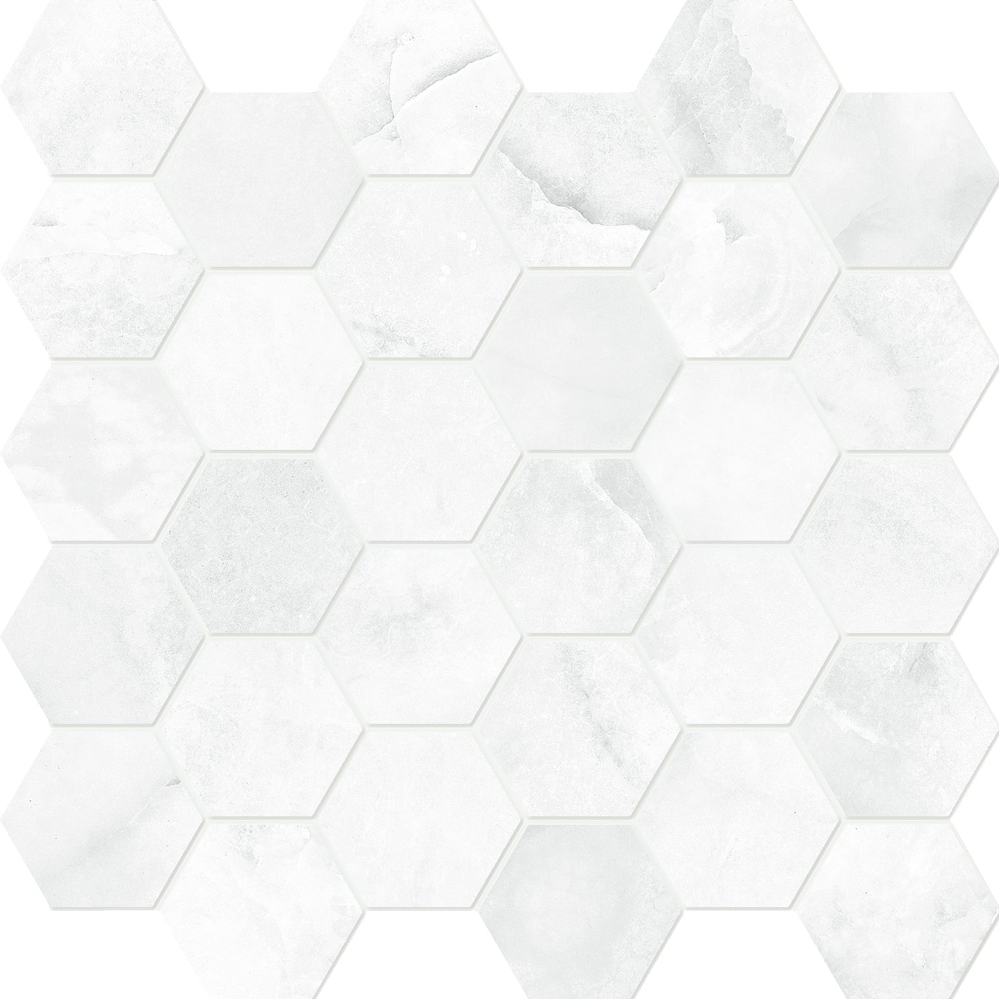 Alabastro Bianco Hexagon Mosaic