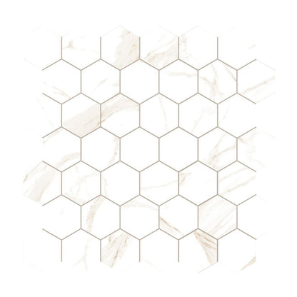 Artistry Statuario Beige Hexagon Mosaic