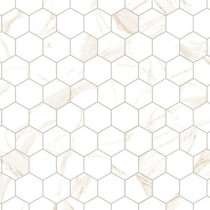Artistry Statuario Beige Hexagon Mosaic
