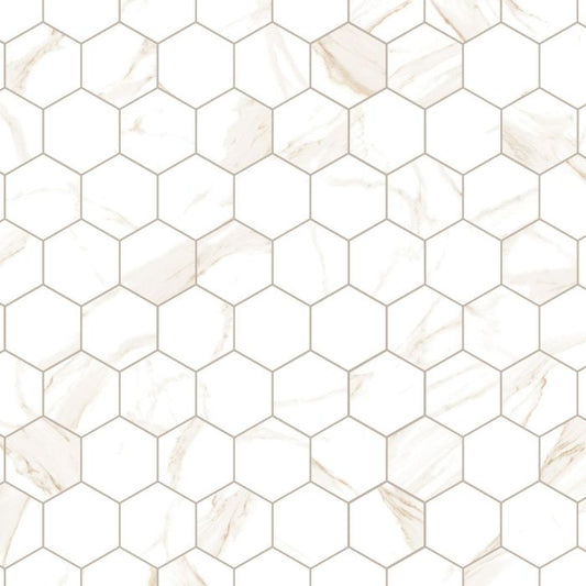 Artistry Statuario Beige Hexagon Mosaic