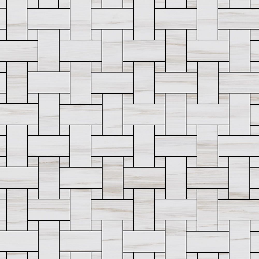 Artistry Venato Bianco Basketweave Mosaic