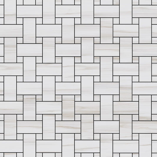 Artistry Venato Bianco Basketweave Mosaic