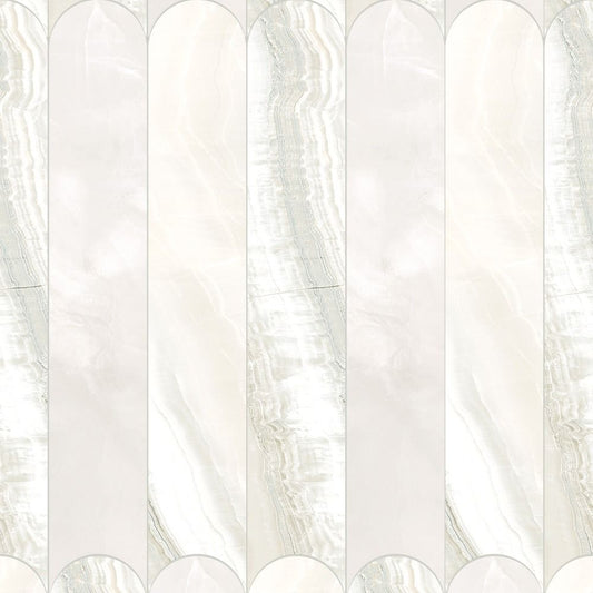 Aura Vein Cut Crystal 4X24 Arch Mosaic