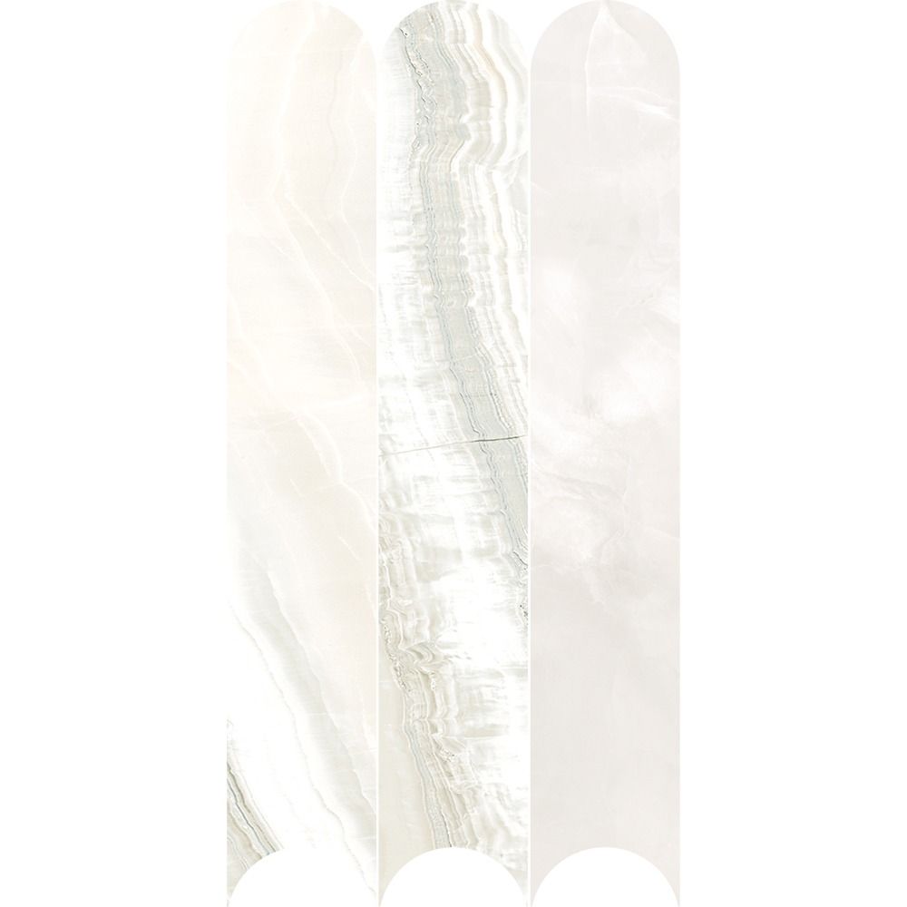 Aura Vein Cut Crystal 4X24 Arch Mosaic