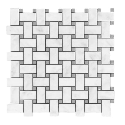 Artistry Carrara Pure Bianco Basketweave Mosaic
