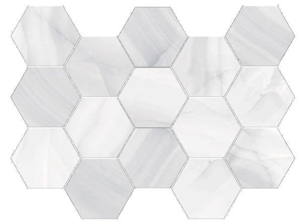 Athena Blanc Hexagon Mosaic