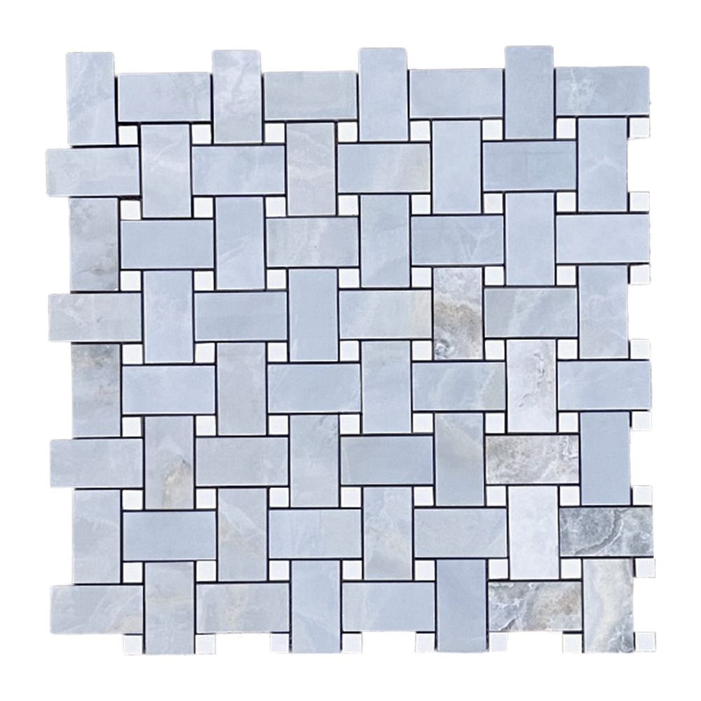 Artistry Gomed Blue Basketweave Mosaic