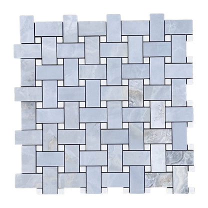 Artistry Gomed Blue Basketweave Mosaic