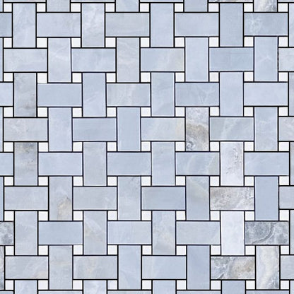 Artistry Gomed Blue Basketweave Mosaic